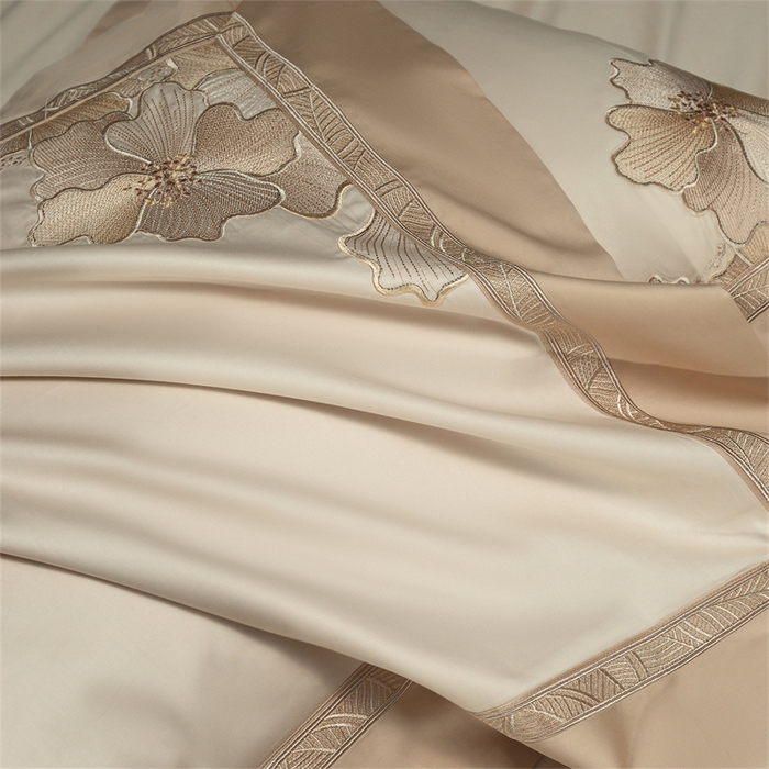 91家纺网 家纺一手货源 找家纺 （总）高大尚婚庆馆 2025秋冬新款长绒棉高奢系列四件套-香缇卡