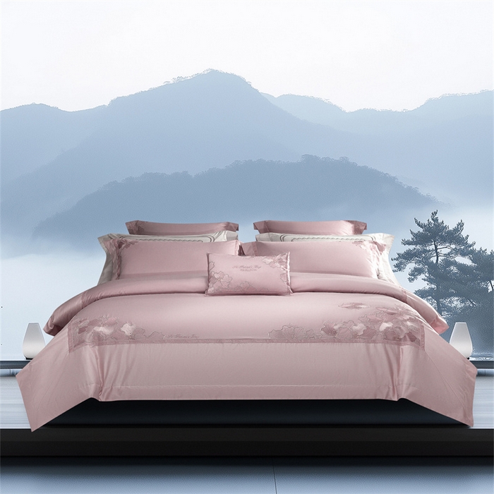 91家纺网 家纺一手货源 找家纺 （总）高大尚婚庆馆 2025秋冬新款长绒棉高奢系列四件套-香缇卡