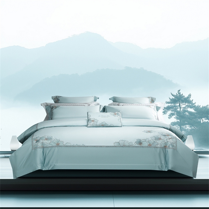 91家纺网 家纺一手货源 找家纺 （总）高大尚婚庆馆 2025秋冬新款长绒棉高奢系列四件套-香缇卡