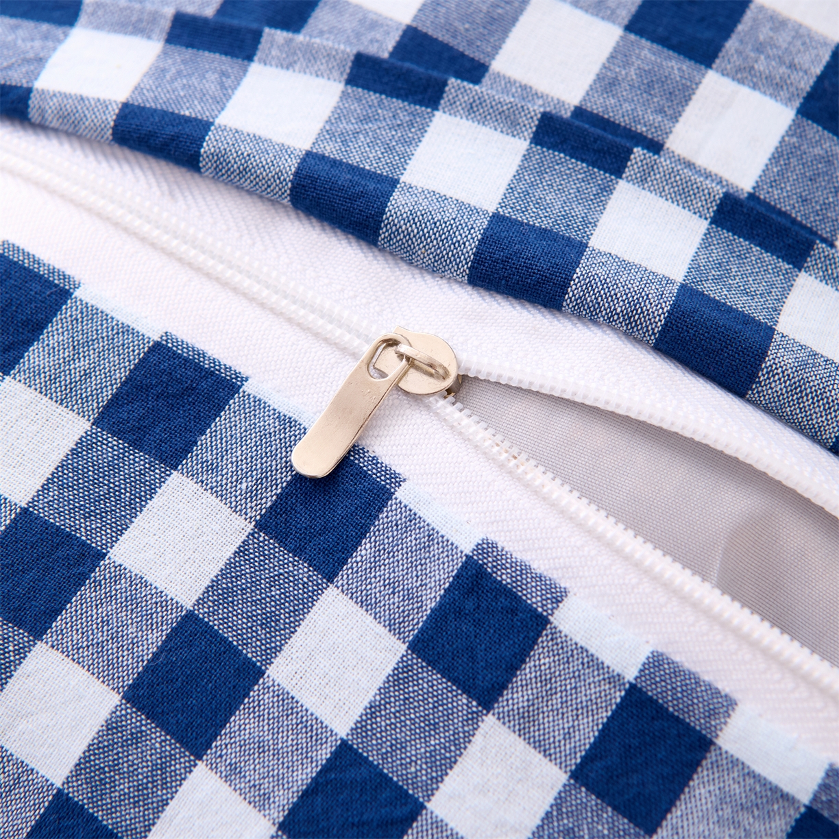 91家纺网 家纺一手货源 找家纺 大熊枕芯 2025新款全棉纯棉水洗棉小方格荞麦枕枕头枕芯-水洗棉小方格 水洗棉小方格-深蓝