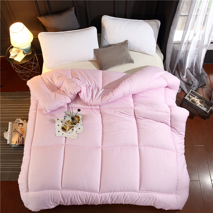 畅销被业 2025新款纯色冬被被子被芯 粉色