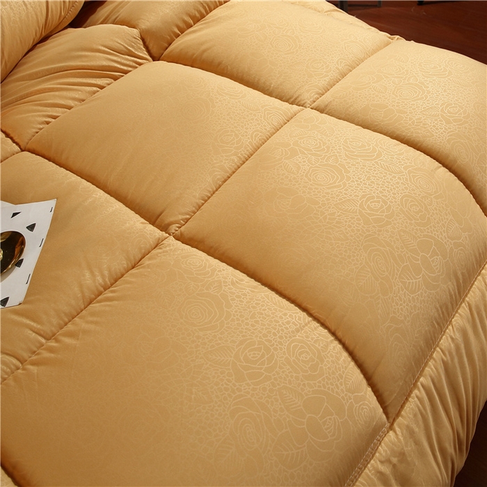 91家纺网 家纺一手货源 找家纺 畅销被业 2025款纯色冬被被子被芯 驼色