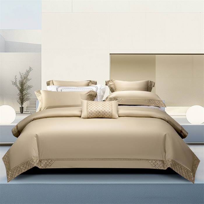 91家纺网 家纺一手货源 找家纺 （总）高大尚婚庆馆 2025秋冬新款长绒棉高奢系列四件套-欧菲娜