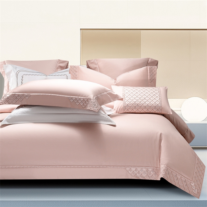 91家纺网 家纺一手货源 找家纺 （总）高大尚婚庆馆 2025秋冬新款长绒棉高奢系列四件套-欧菲娜