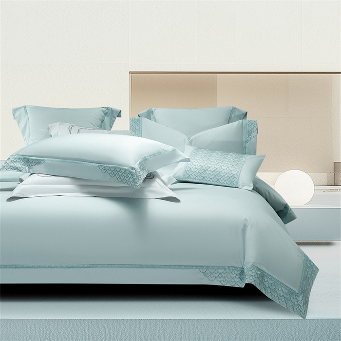 91家纺网 家纺一手货源 找家纺 （总）高大尚婚庆馆 2025秋冬新款长绒棉高奢系列四件套-欧菲娜