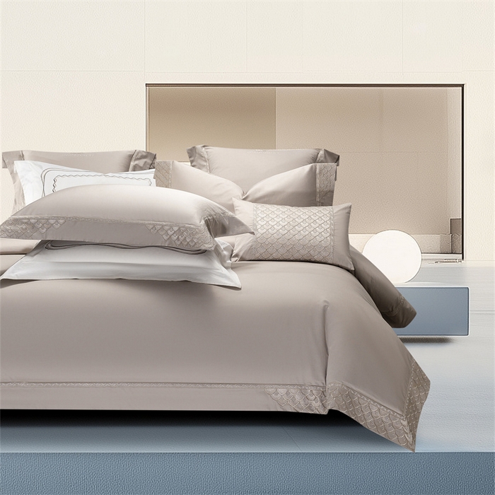 91家纺网 家纺一手货源 找家纺 （总）高大尚婚庆馆 2025秋冬新款长绒棉高奢系列四件套-欧菲娜