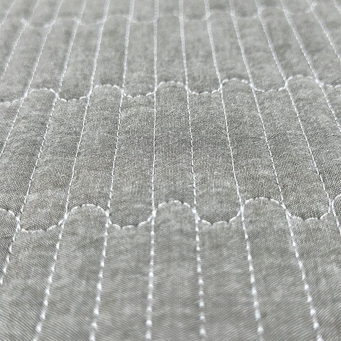 91家纺网 家纺一手货源 找家纺 拾小柒 2025新款全棉色织水洗棉夹棉防滑床盖防水纯色床护垫 防滑款青灰色