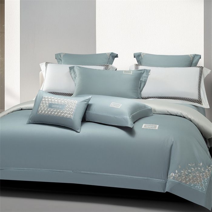 （总）高大尚婚庆馆 2025秋冬新款长绒棉AB版高奢系列四件套-简爱