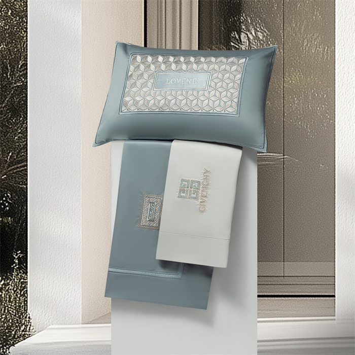 91家纺网 家纺一手货源 找家纺 （总）高大尚婚庆馆 2025秋冬新款长绒棉AB版高奢系列四件套-简爱