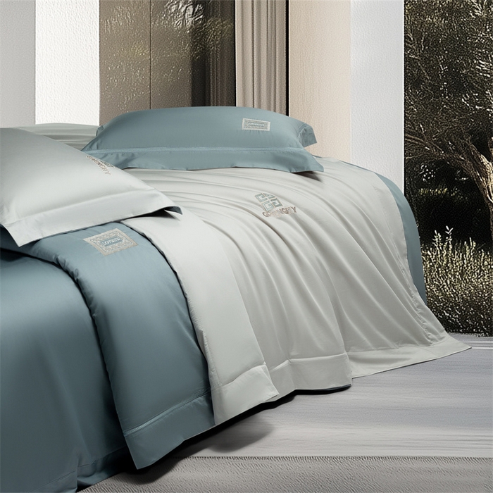 91家纺网 家纺一手货源 找家纺 （总）高大尚婚庆馆 2025秋冬新款长绒棉AB版高奢系列四件套-简爱