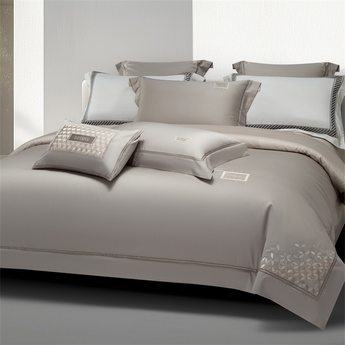 91家纺网 家纺一手货源 找家纺 （总）高大尚婚庆馆 2025秋冬新款长绒棉AB版高奢系列四件套-简爱