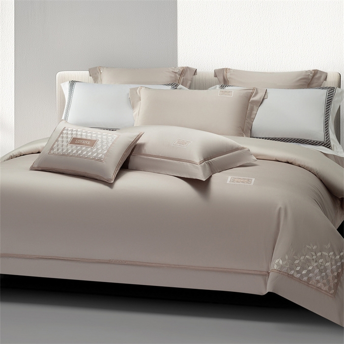 91家纺网 家纺一手货源 找家纺 （总）高大尚婚庆馆 2025秋冬新款长绒棉AB版高奢系列四件套-简爱