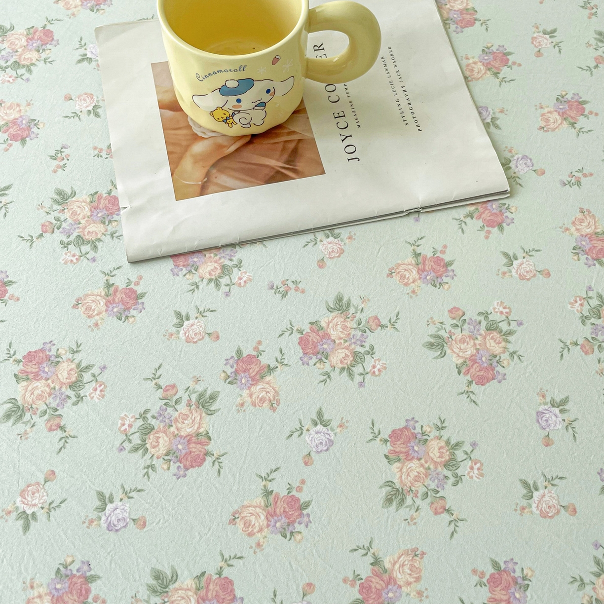 91家纺网 家纺一手货源 找家纺 棉乐町家居 2025新款木棉双层纱印花床笠 花开半夏