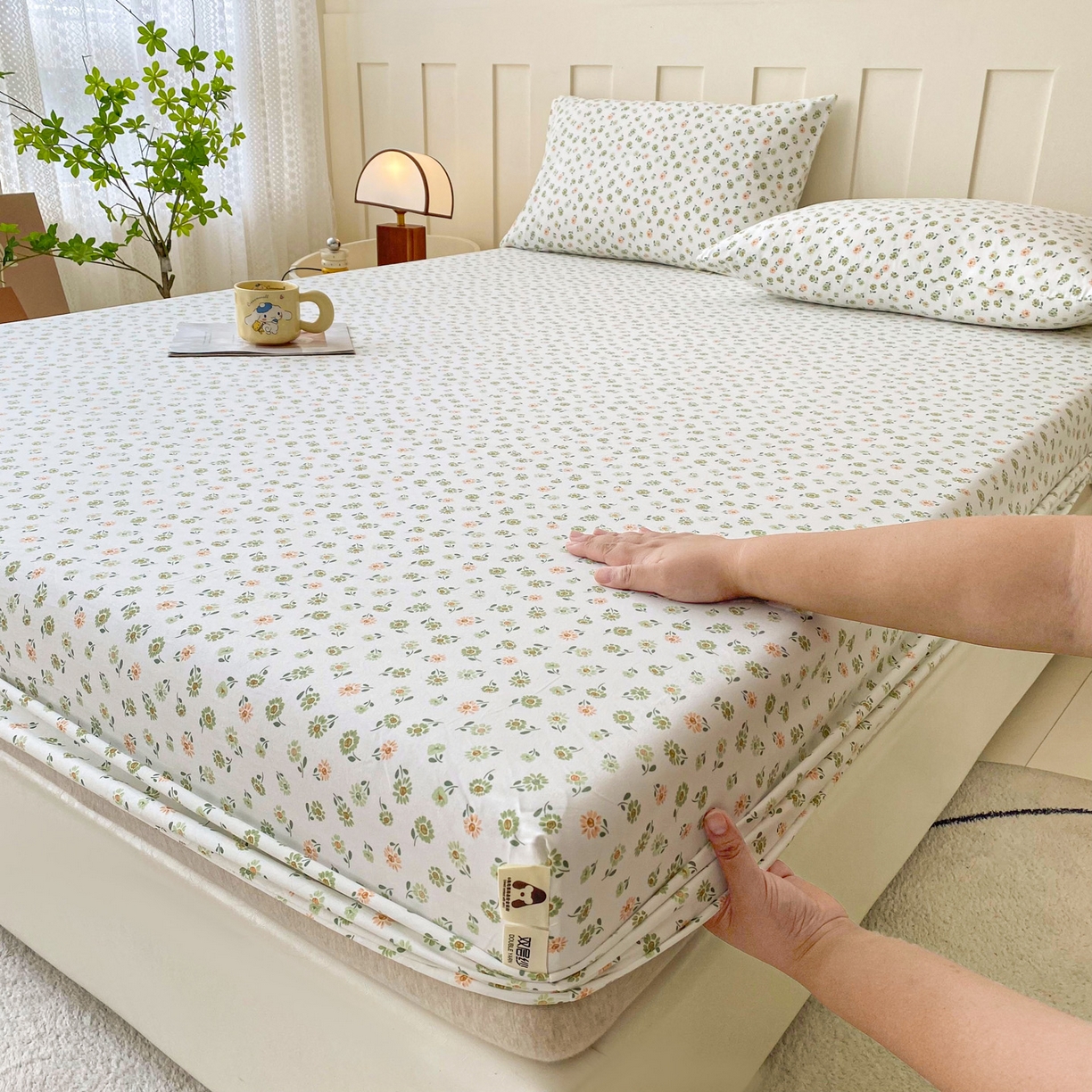 棉乐町家居 2025新款木棉双层纱印花床笠 花慕