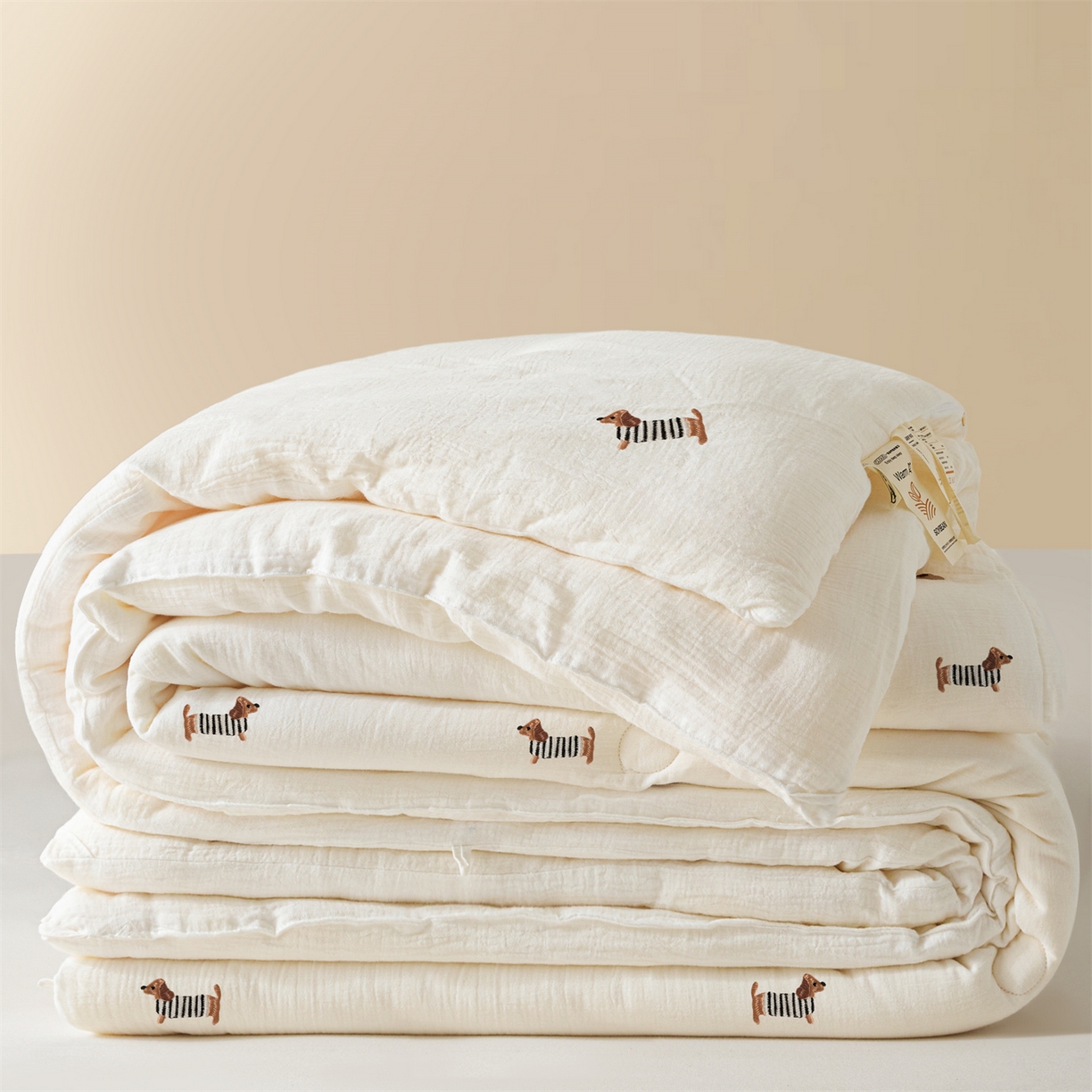 91家纺网 家纺一手货源 找家纺 （总）创优家纺 2025新款专版绣花全棉满绣刺绣21%大豆被纯棉被芯被子春秋被加厚冬被夏被直播