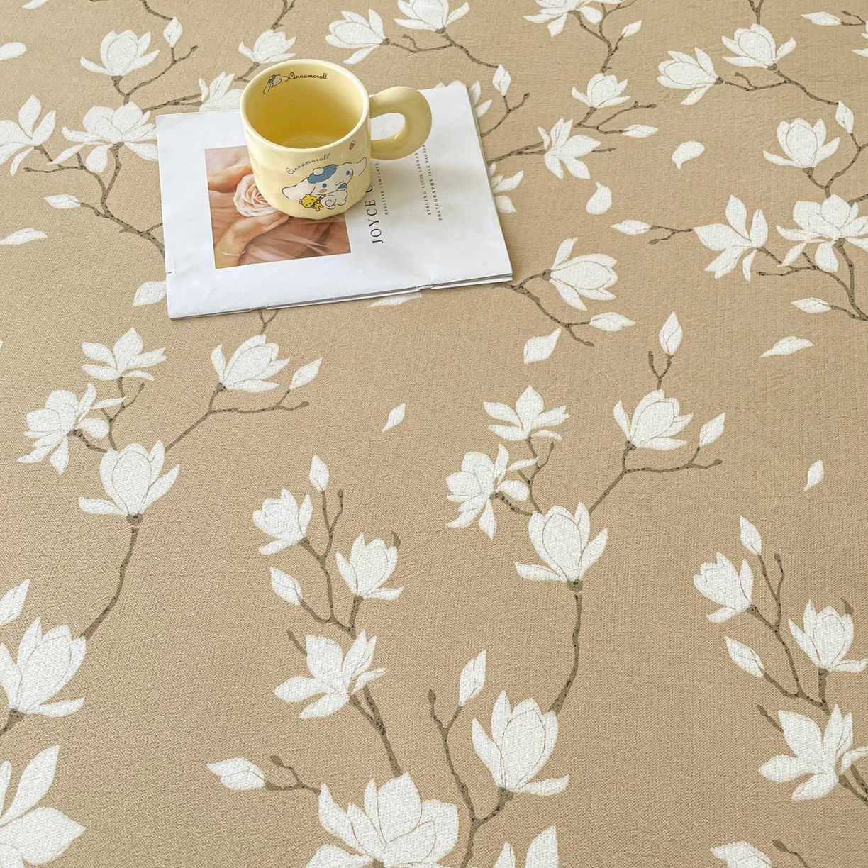 91家纺网 家纺一手货源 找家纺 棉乐町家居 2025新款木棉双层纱印花床笠 满园芳华