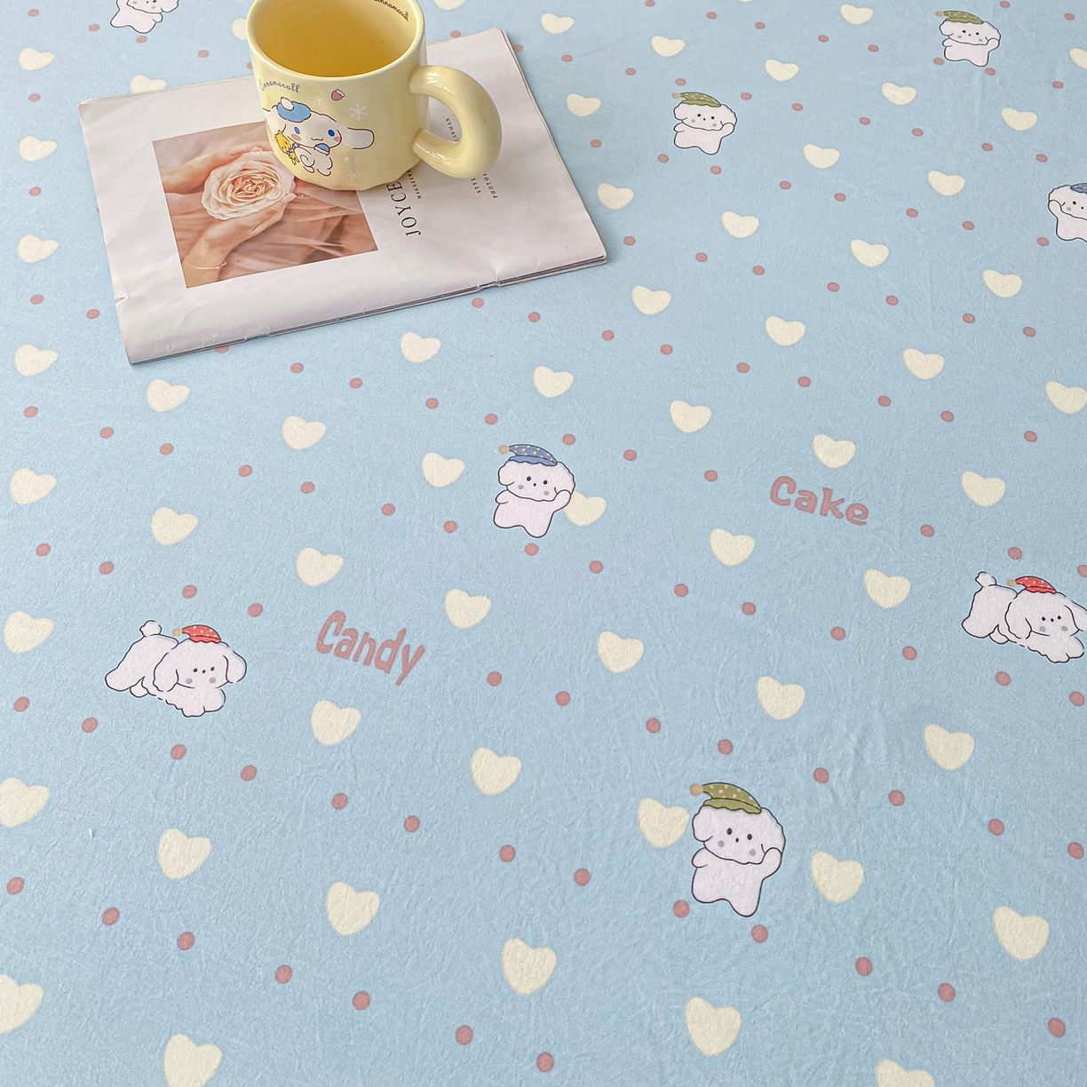 91家纺网 家纺一手货源 找家纺 棉乐町家居 2025新款木棉双层纱印花床笠 萌宠小屋