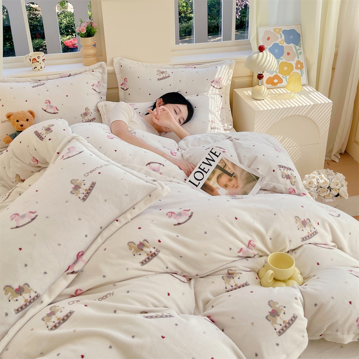 91家纺网 家纺一手货源 找家纺 （总）凯儿2025加厚A类印花牛奶绒单品四件套 