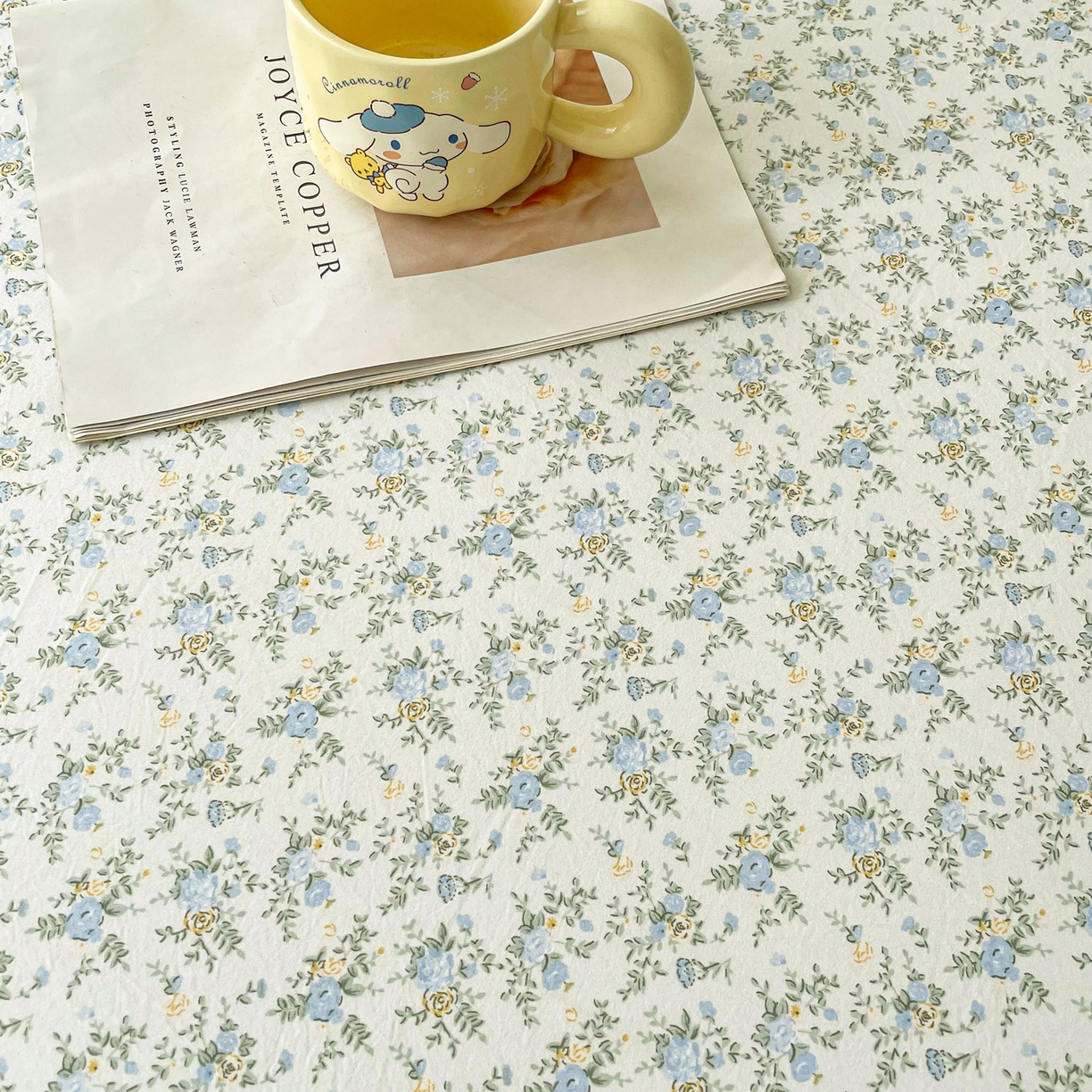 91家纺网 家纺一手货源 找家纺 棉乐町家居 2025新款木棉双层纱印花床笠 婷语花间