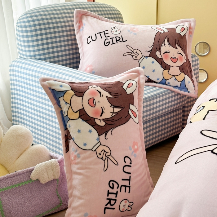 91家纺网 家纺一手货源 找家纺 赛丽雅 2025年新款秋冬卡通大版牛奶绒四件套 元气满满