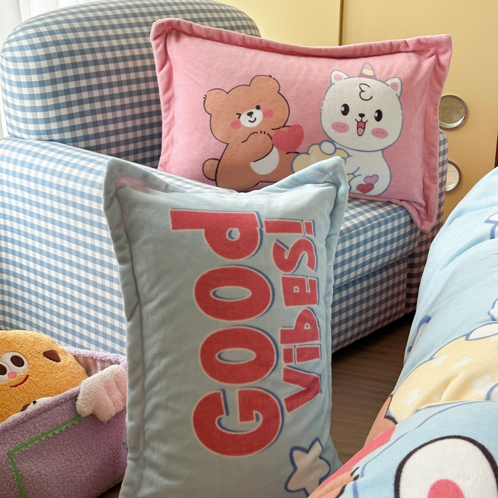 91家纺网 家纺一手货源 找家纺 赛丽雅 2025年新款秋冬卡通大版牛奶绒四件套 欢乐总动员