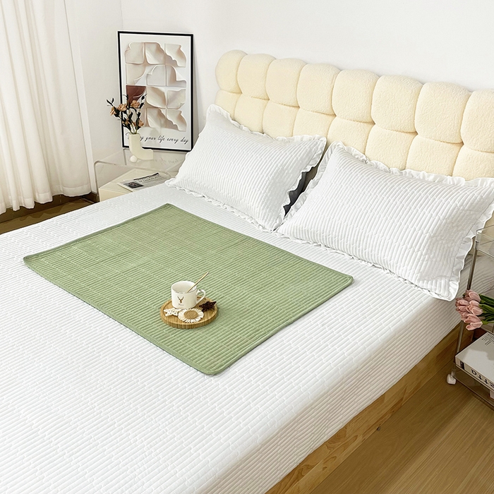 91家纺网 家纺一手货源 找家纺 （总）拾小柒 2025新款纯色全棉色织水洗棉防水隔脏姨妈垫护理垫