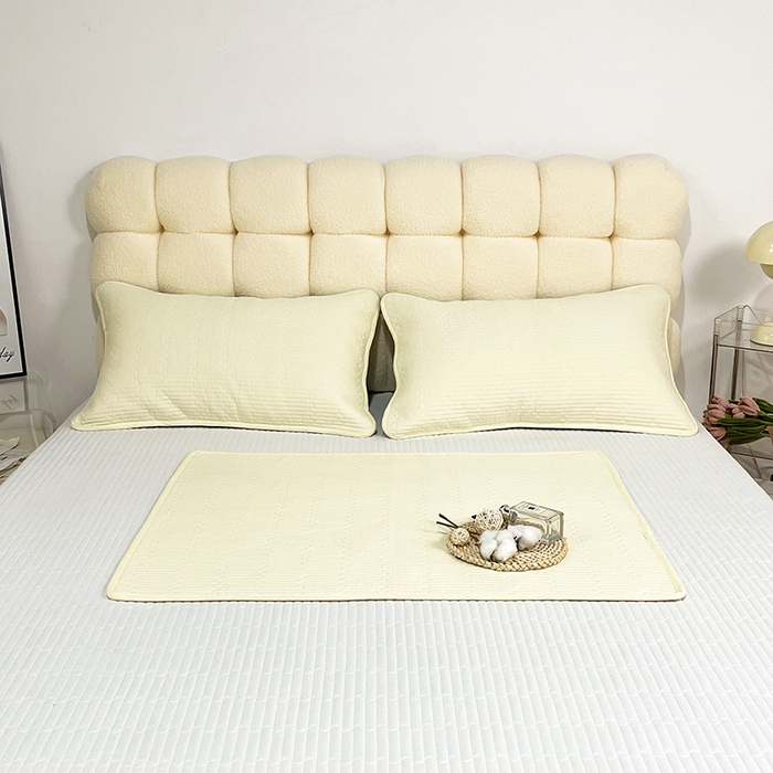 91家纺网 家纺一手货源 找家纺 （总）拾小柒 2025新款纯色全棉色织水洗棉防水隔脏姨妈垫护理垫