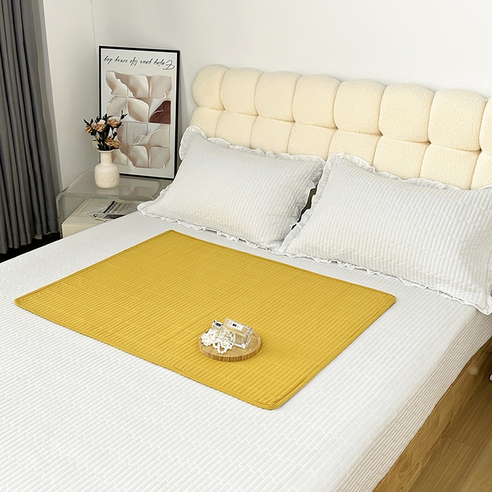 91家纺网 家纺一手货源 找家纺 （总）拾小柒 2025新款纯色全棉色织水洗棉防水隔脏姨妈垫护理垫