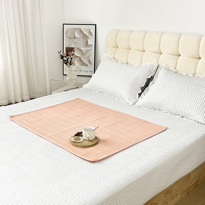 91家纺网 家纺一手货源 找家纺 （总）拾小柒 2025新款纯色全棉色织水洗棉防水隔脏姨妈垫护理垫