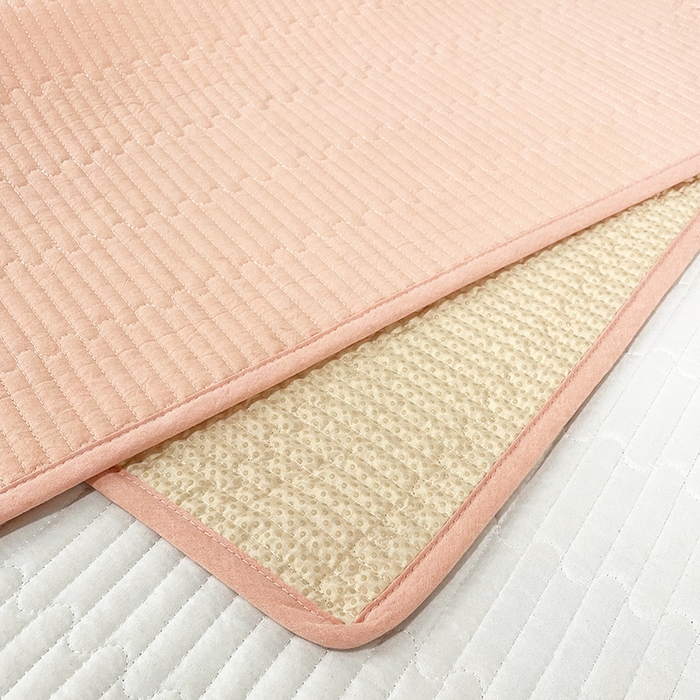 91家纺网 家纺一手货源 找家纺 拾小柒 2025新款纯色全棉色织水洗棉防水隔脏姨妈垫护理垫 粉玉色 不防水