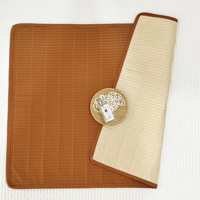 91家纺网 家纺一手货源 找家纺 拾小柒 2025新款纯色全棉色织水洗棉防水隔脏姨妈垫护理垫 焦糖色 防水