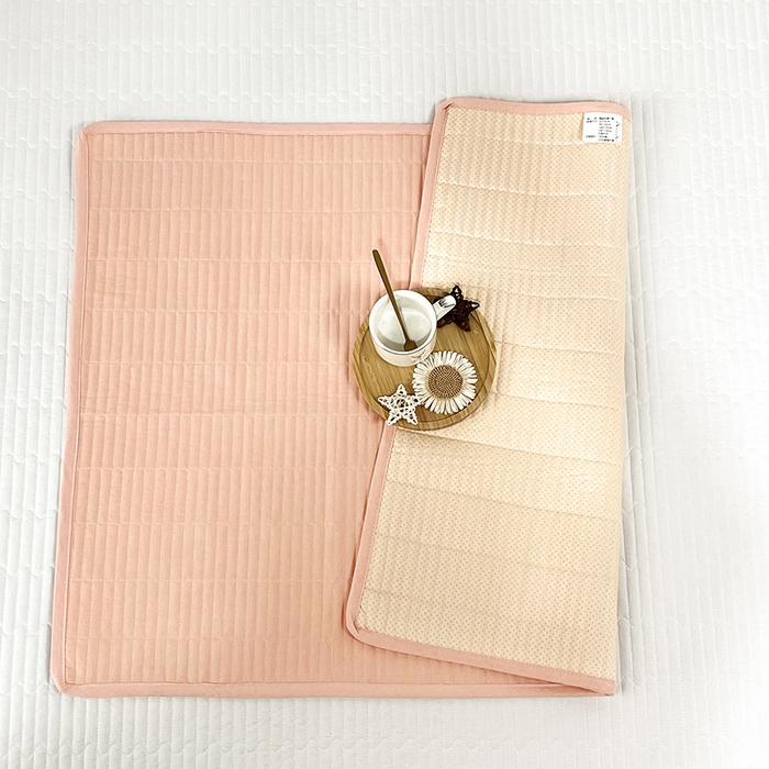 91家纺网 家纺一手货源 找家纺 拾小柒 2025新款纯色全棉色织水洗棉防水隔脏姨妈垫护理垫 粉玉色 防水