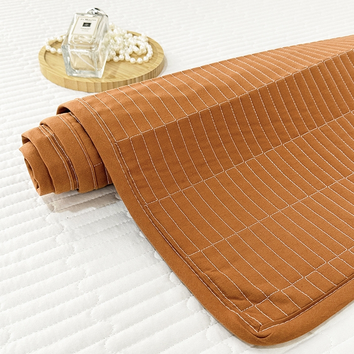 91家纺网 家纺一手货源 找家纺 拾小柒 2025新款纯色全棉色织水洗棉防水隔脏姨妈垫护理垫 焦糖色 防水