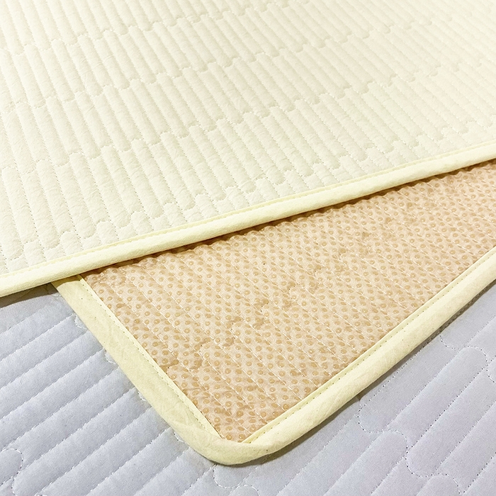 91家纺网 家纺一手货源 找家纺 拾小柒 2025新款纯色全棉色织水洗棉防水隔脏姨妈垫护理垫 鹅黄色 不防水