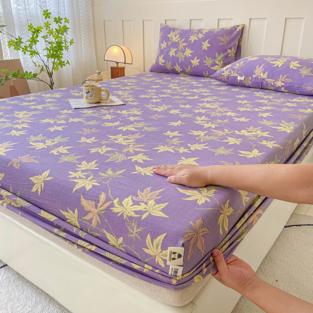 91家纺网 家纺一手货源 找家纺 （总）金泰莱 2025新款木棉双层纱印花床笠