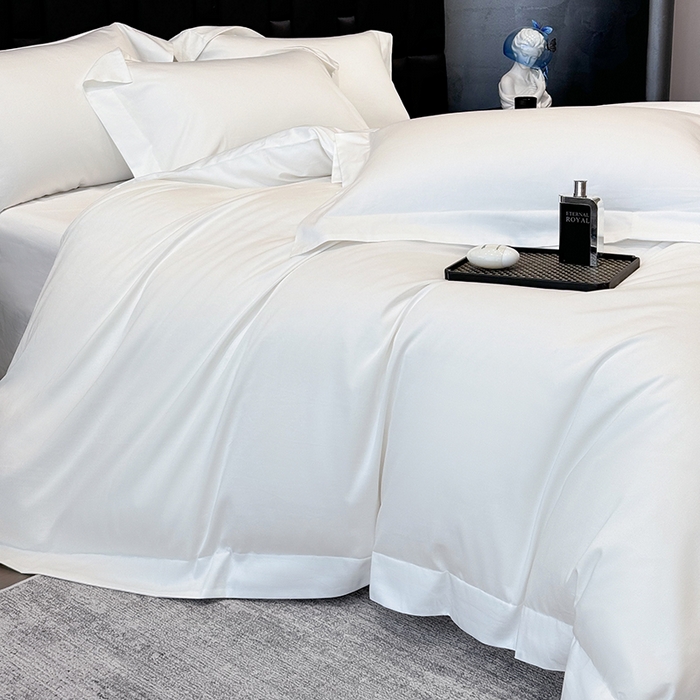 91家纺网 家纺一手货源 找家纺 （总）星蕴家纺 2025新款A类贡缎纯色长绒棉纯棉全棉四件套-多伦多