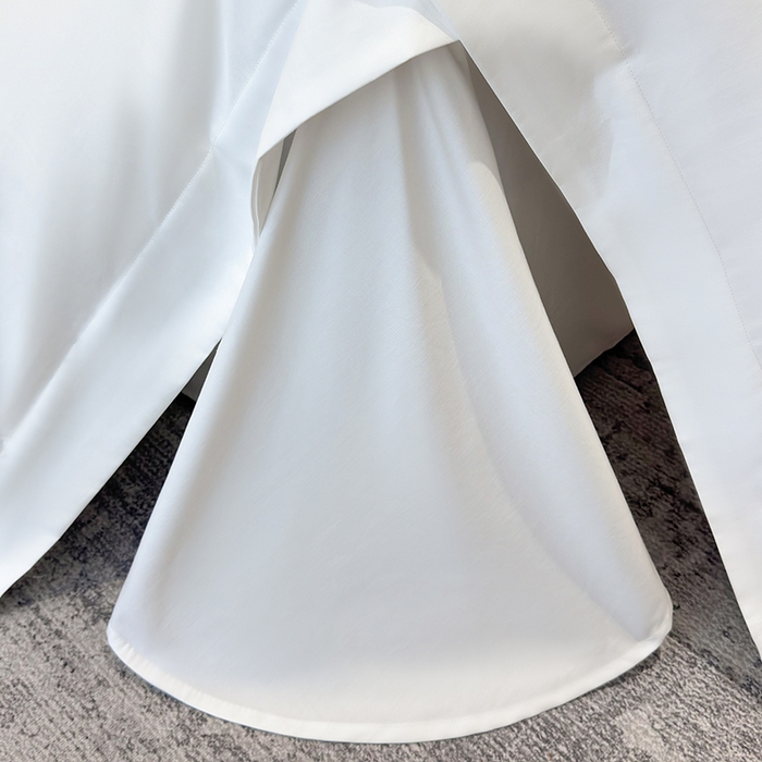 91家纺网 家纺一手货源 找家纺 星蕴家纺 2025新款A类贡缎纯色长绒棉纯棉全棉四件套-多伦多 多伦多-贵族白