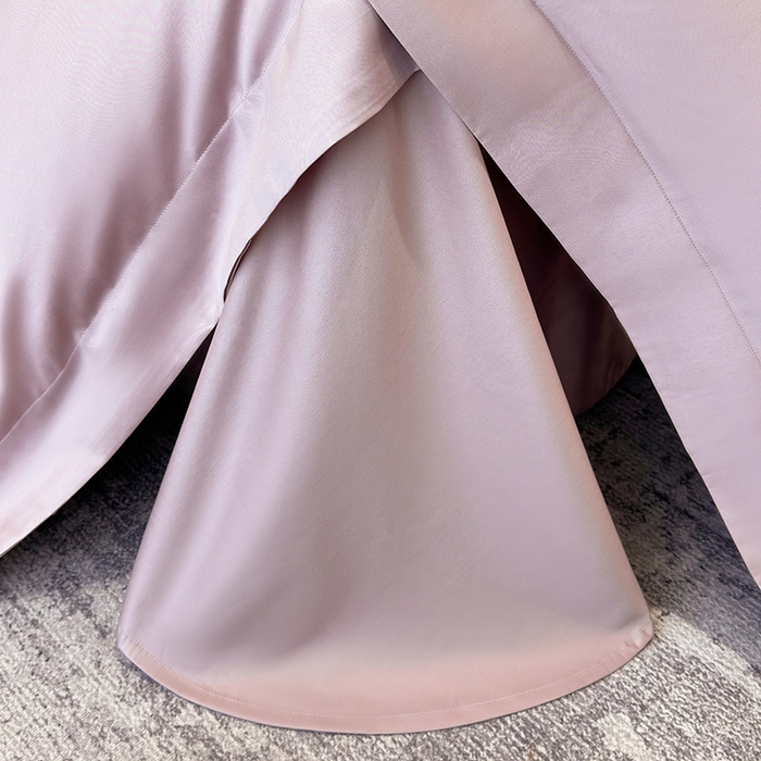 91家纺网 家纺一手货源 找家纺 星蕴家纺 2025新款A类贡缎纯色长绒棉纯棉全棉四件套-多伦多 多伦多-豆沙色