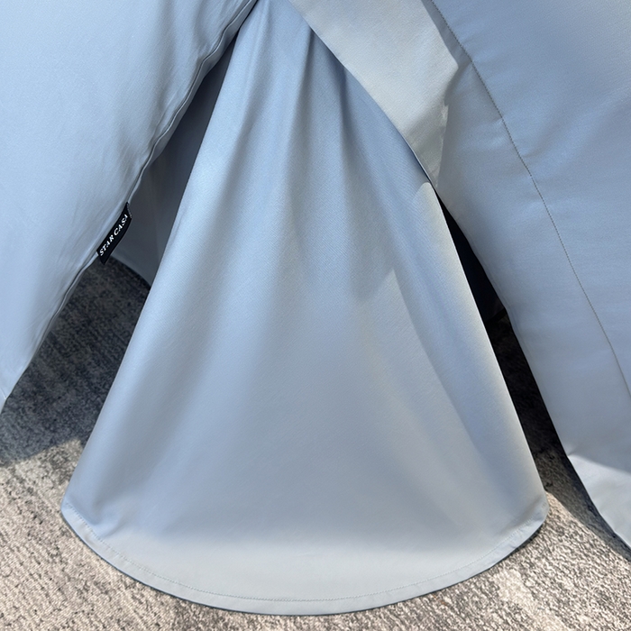 91家纺网 家纺一手货源 找家纺 星蕴家纺 2025新款A类贡缎纯色长绒棉纯棉全棉四件套-多伦多 多伦多-云山蓝