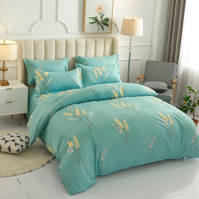 91家纺网 家纺一手货源 找家纺 爱诗诺2025加厚生态棉磨毛四件套高克重植物羊绒四件套大量现货 风吹麦浪