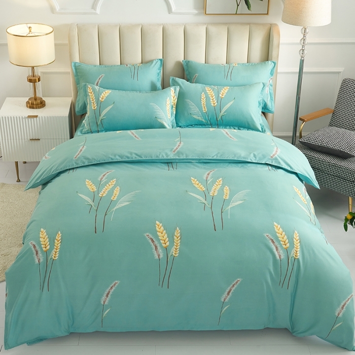 91家纺网 家纺一手货源 找家纺 爱诗诺2025加厚生态棉磨毛四件套高克重植物羊绒四件套大量现货 风吹麦浪