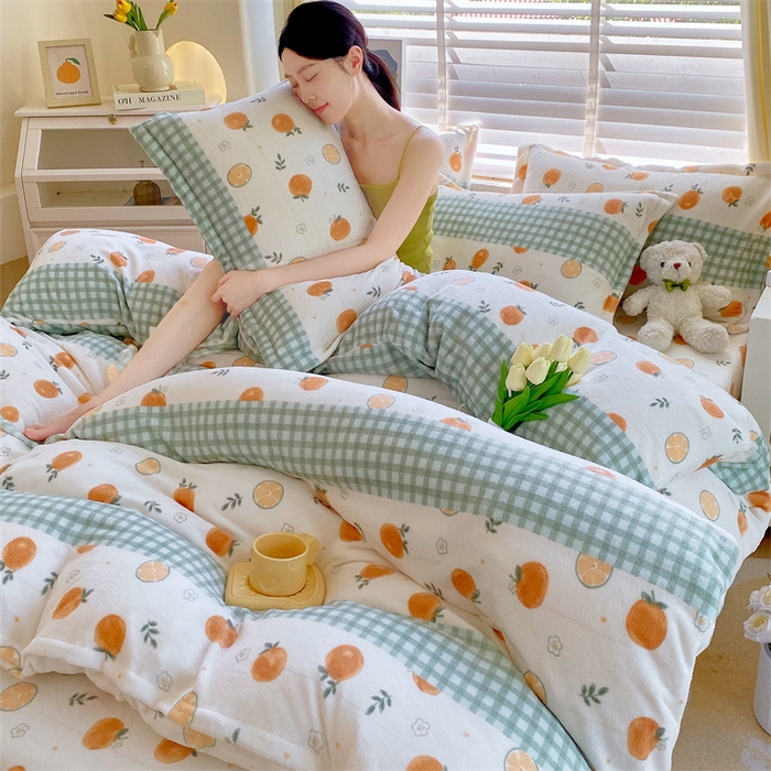 91家纺网 家纺一手货源 找家纺 （总）凯儿2025加厚A类印花牛奶绒单品四件套 