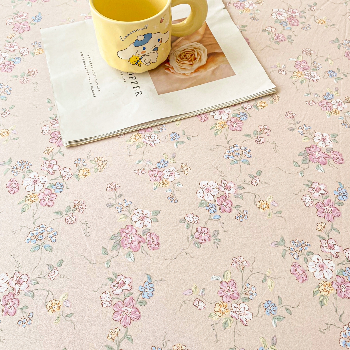 91家纺网 家纺一手货源 找家纺 金泰莱 2025新款木棉双层纱印花床笠 花清雅香