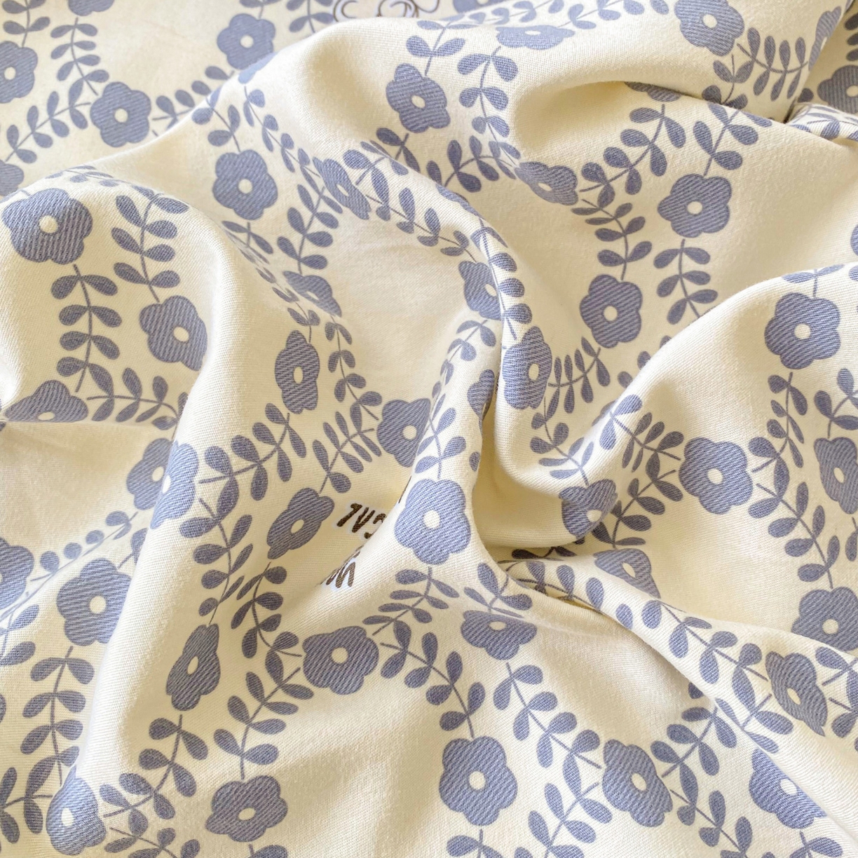 91家纺网 家纺一手货源 找家纺 金泰莱 2025新款木棉双层纱印花床笠 杰西卡