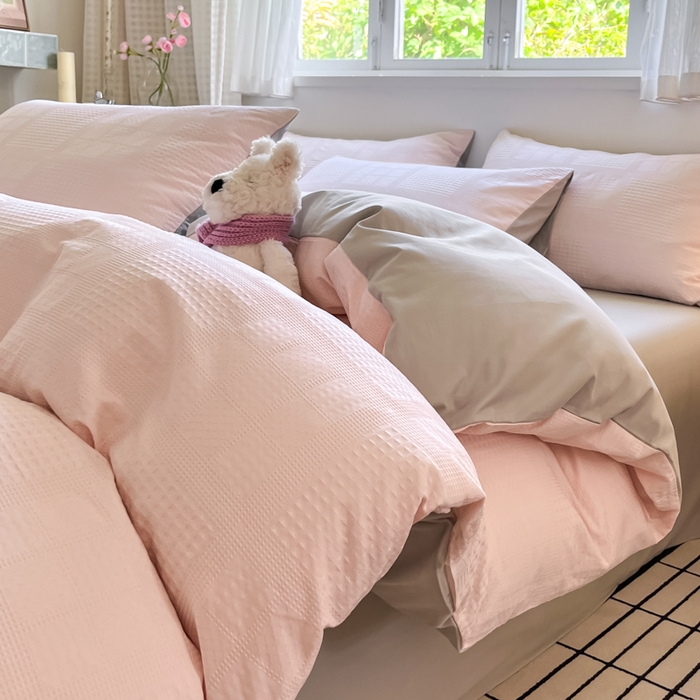 91家纺网 家纺一手货源 找家纺 （总）言一 2025秋冬新品A类60S新疆长绒棉纯棉陶瓷轻磨毛四件套提花全棉床单被套不掉毛2