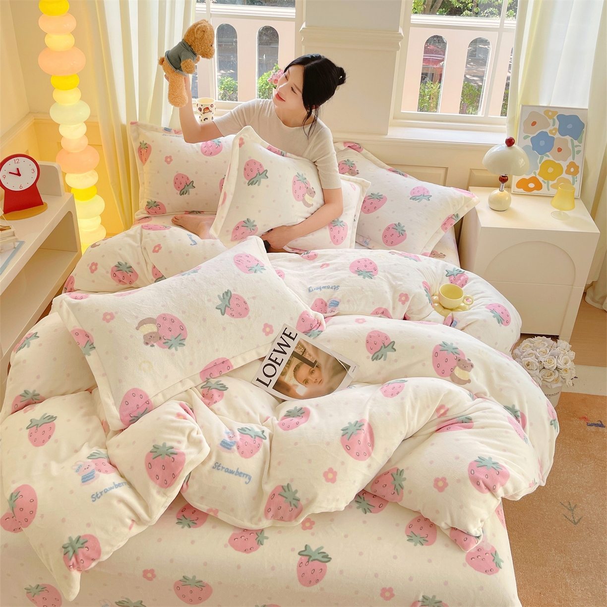 91家纺网 家纺一手货源 找家纺 （总）凯儿2025加厚A类印花牛奶绒单品四件套