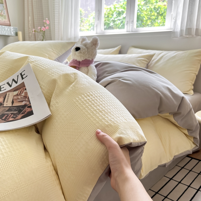 91家纺网 家纺一手货源 找家纺 （总）言一 2025秋冬新品A类60S新疆长绒棉纯棉陶瓷轻磨毛四件套提花全棉床单被套不掉毛2