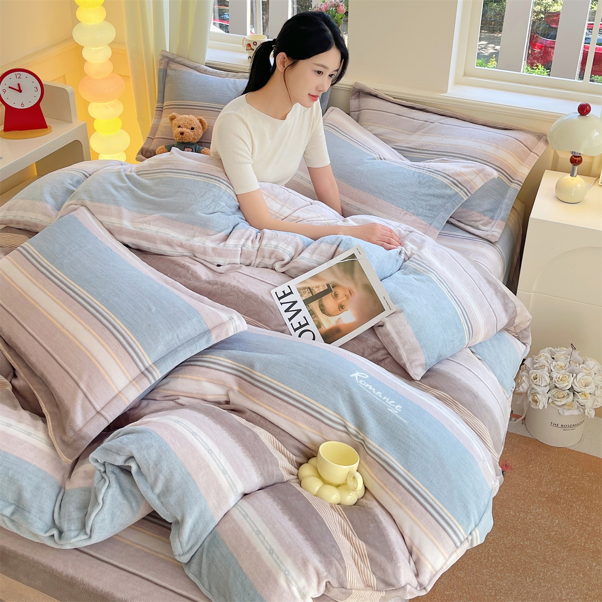 91家纺网 家纺一手货源 找家纺 （总）凯儿2025加厚A类印花牛奶绒单品四件套