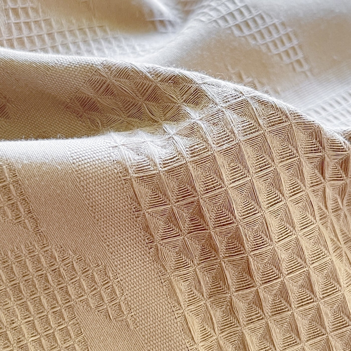 91家纺网 家纺一手货源 找家纺 言一 2025秋冬新品A类60S新疆长绒棉纯棉陶瓷轻磨毛四件套提花全棉床单被套不掉毛2 卡其+奶玉色