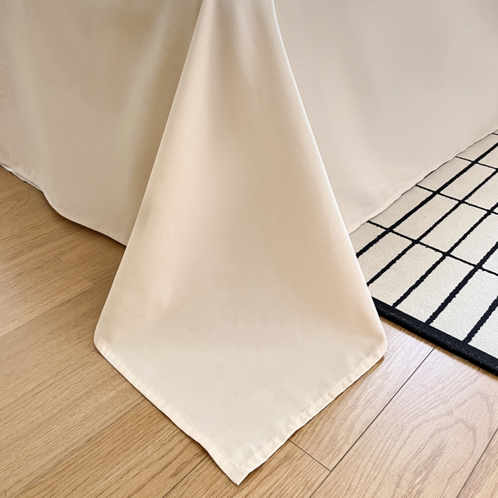 91家纺网 家纺一手货源 找家纺 言一 2025秋冬新品A类60S新疆长绒棉纯棉陶瓷轻磨毛四件套提花全棉床单被套不掉毛2 卡其+奶玉色